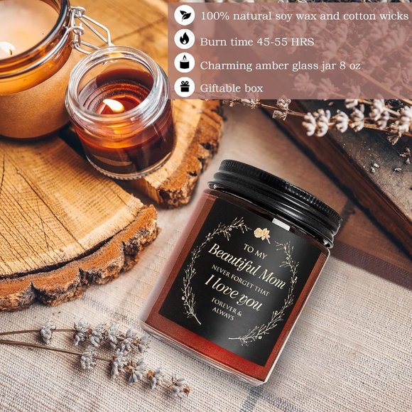 My Beautiful Mom Candle Gift‎ for Mom - Mom Birthday - Cute Valentines  Mother's - Picture 2 of 7